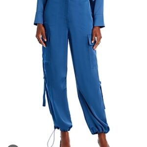 Aqua Royal Blue Utility Track Joggers